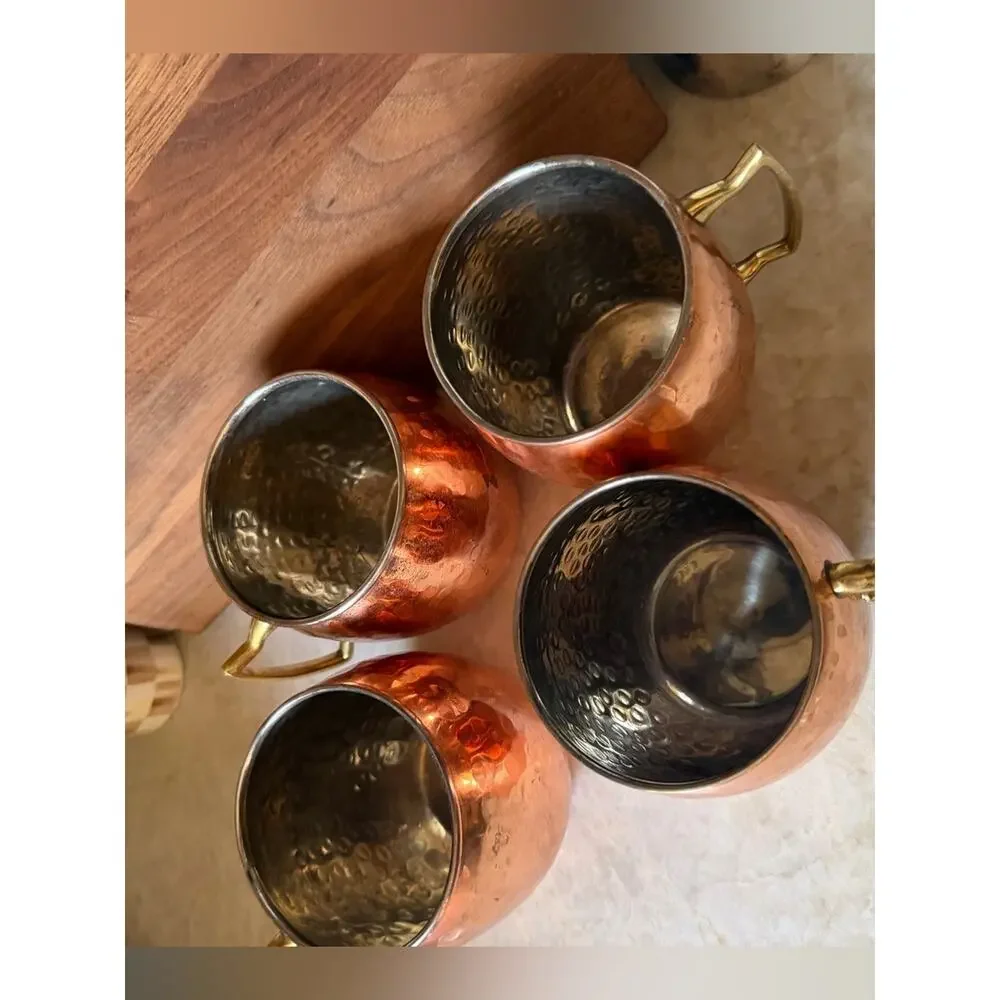 ODI Hammered Copper Mule Mugs x4